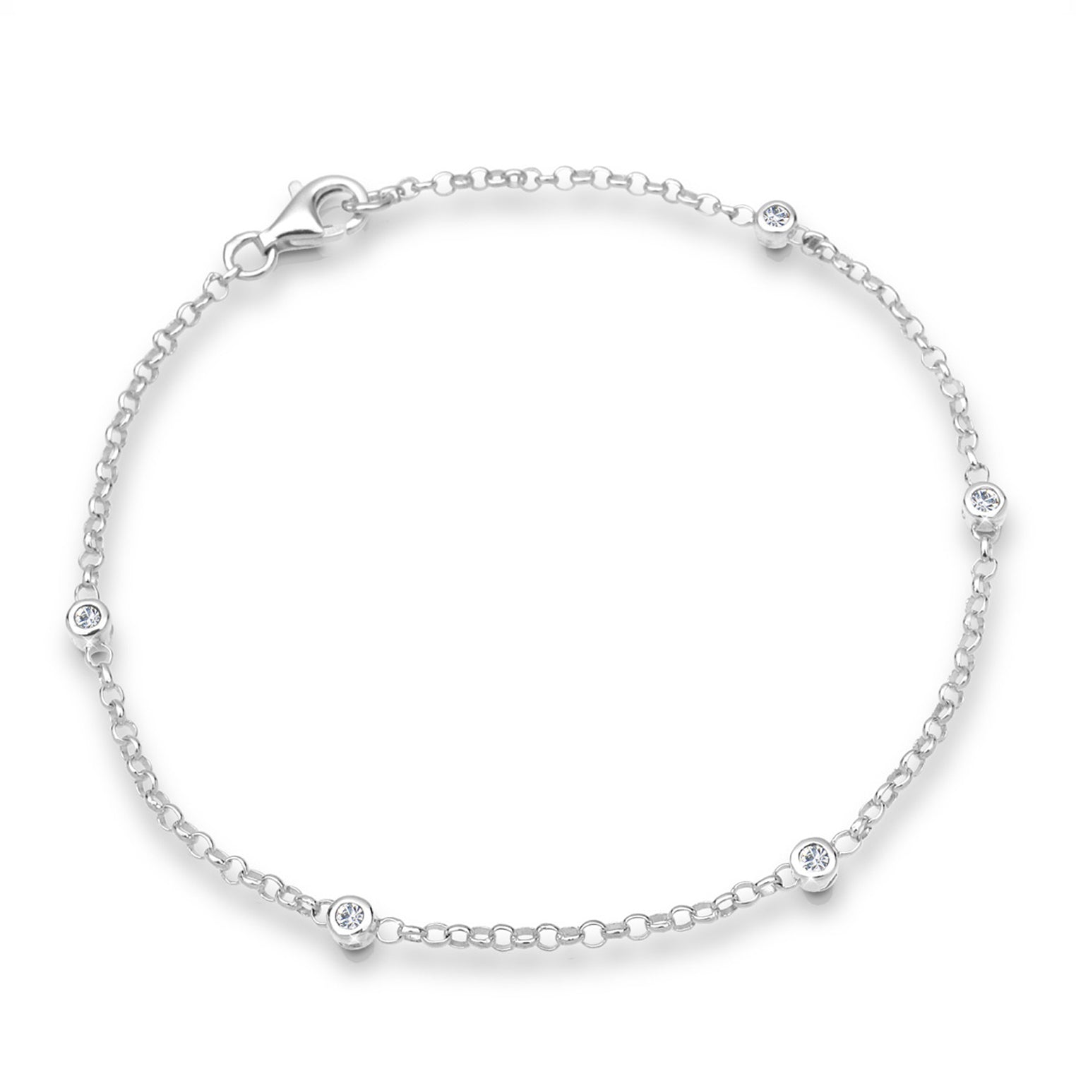 Silber - Elli | Armband | Mit Kristallen von Swarovski® (Weiß) | 925er Sterling Silber