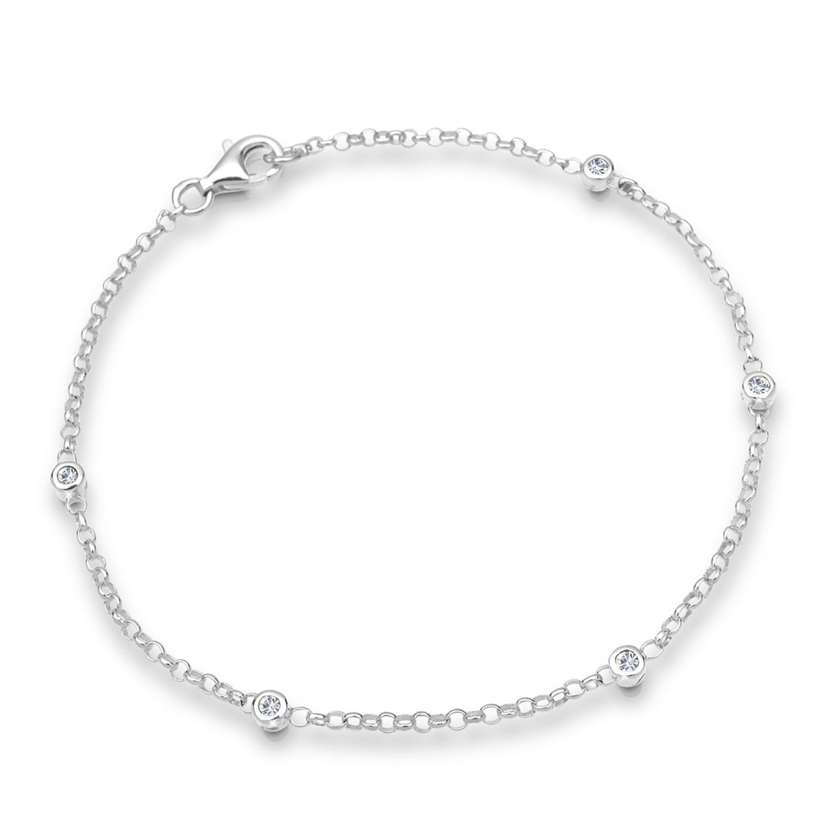 Silber - Elli | Armband | Mit Kristallen von Swarovski® (Weiß) | 925er Sterling Silber