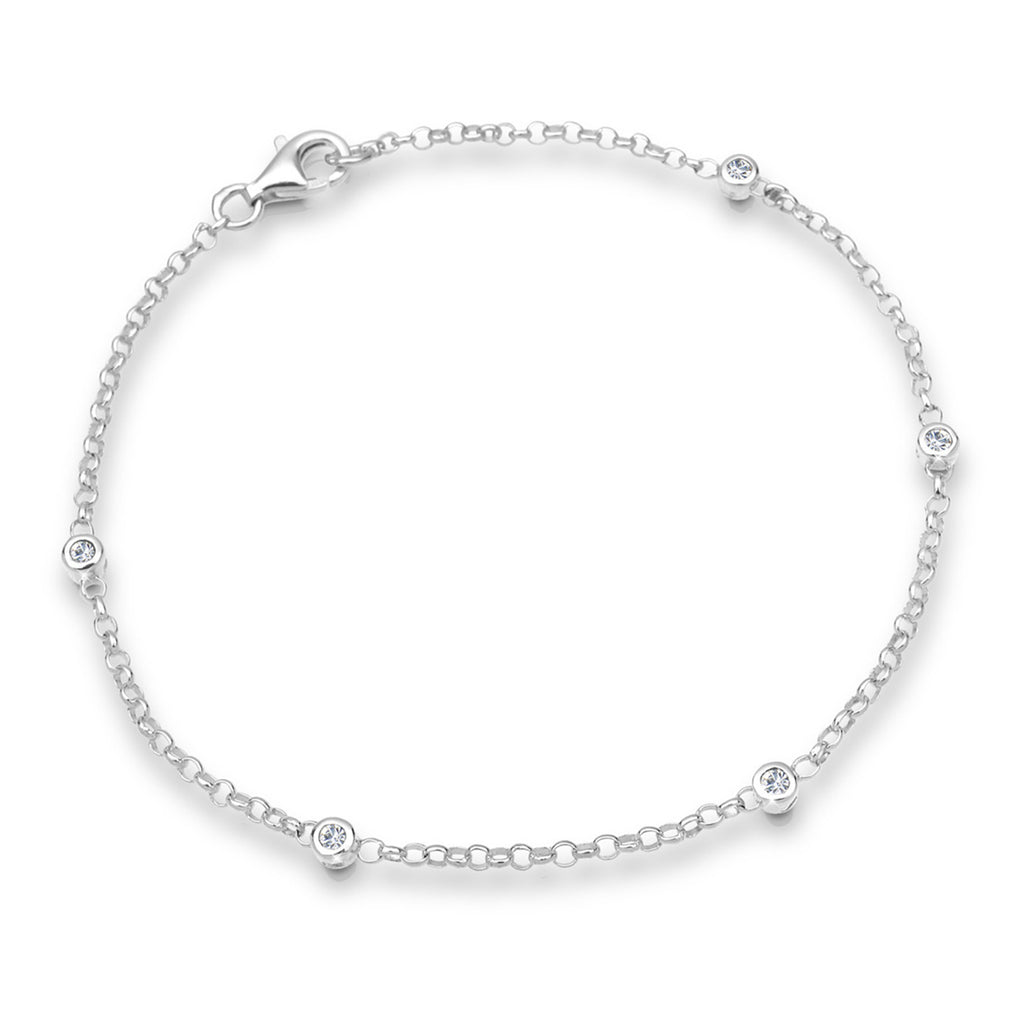 Silber - Elli | Armband | Mit Kristallen von Swarovski® (Weiß) | 925er Sterling Silber