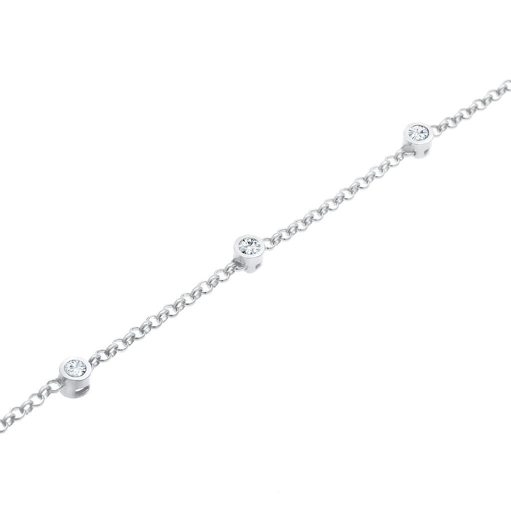Silber - Elli | Armband | Mit Kristallen von Swarovski® (Weiß) | 925er Sterling Silber