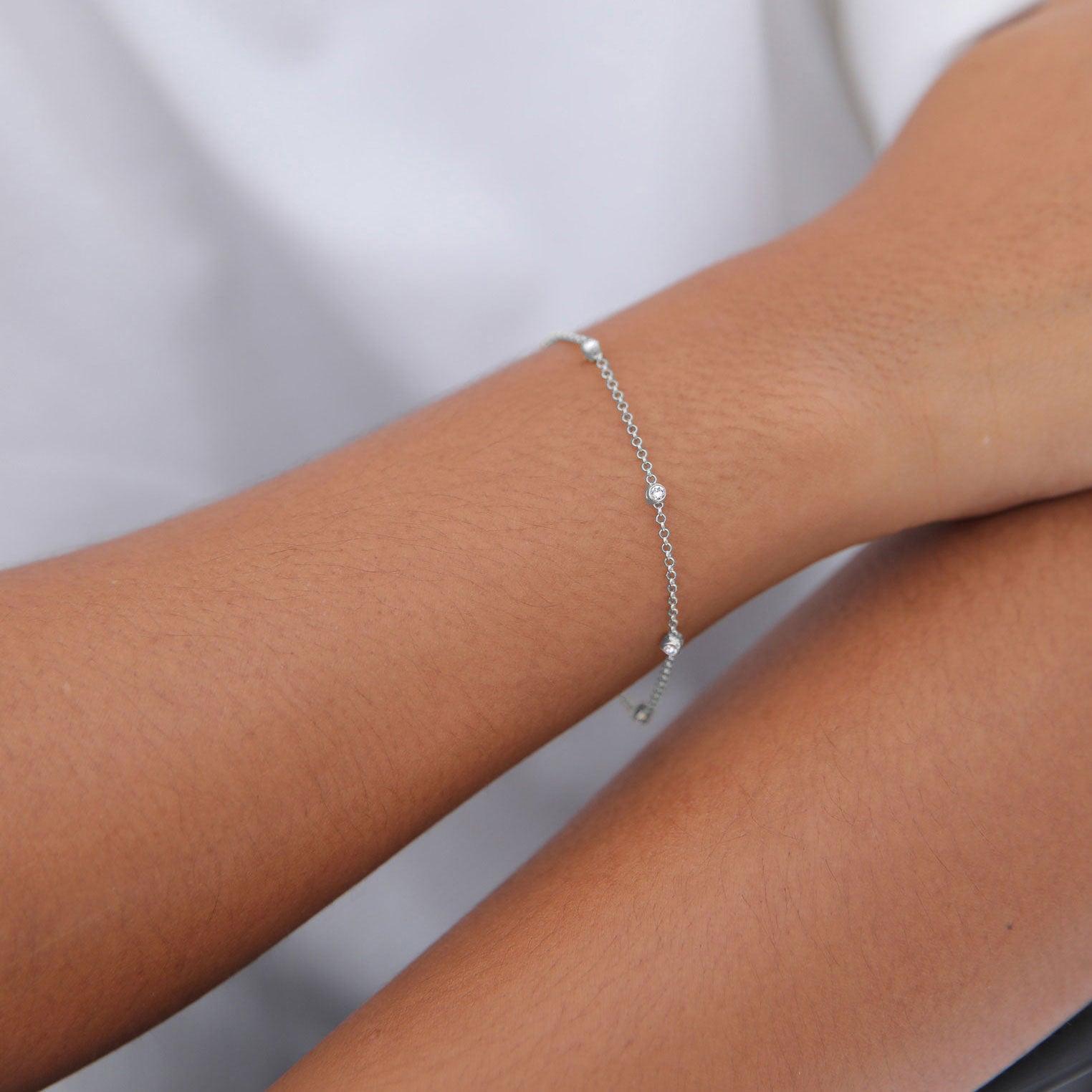 Silber - Elli | Armband | Mit Kristallen von Swarovski® (Weiß) | 925er Sterling Silber