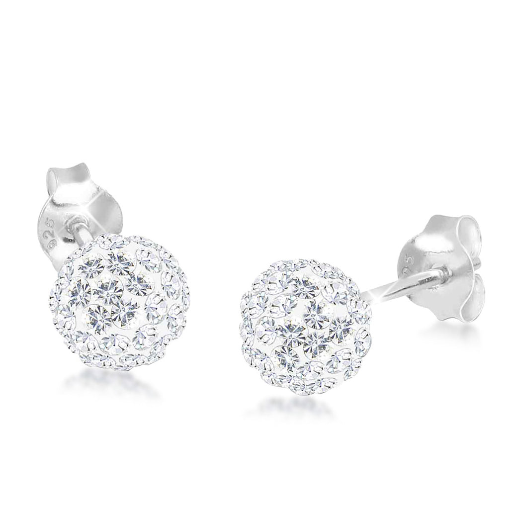Weiß - Elli | Ohrstecker | Mit Kristallen von Swarovski® (Weiß) | 925er Sterling Silber