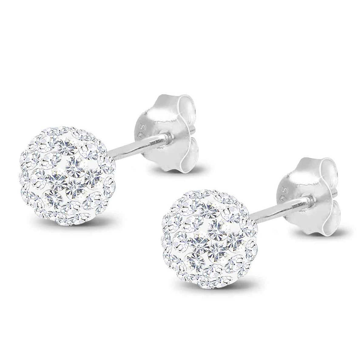 Weiß - Elli | Ohrstecker | Mit Kristallen von Swarovski® (Weiß) | 925er Sterling Silber