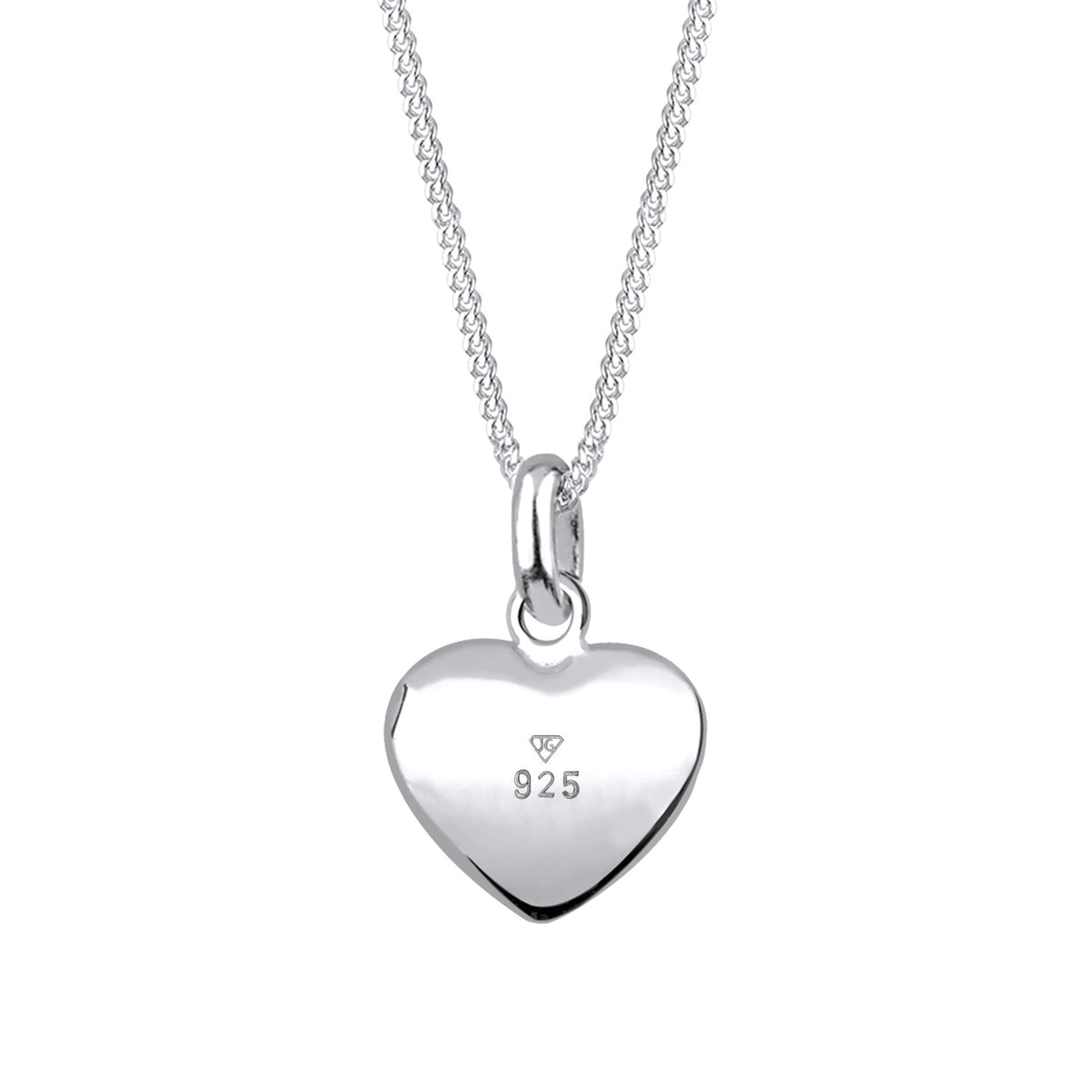 Silber - Elli | Halskette Herz Basic | 925er Sterling Silber