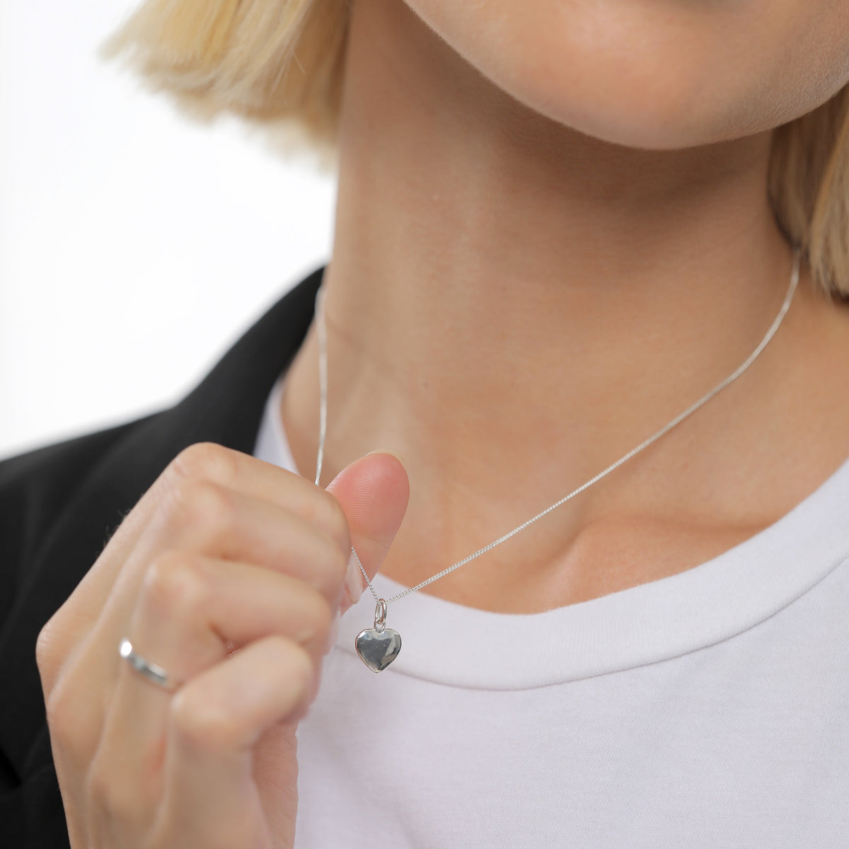 Silber - Elli | Halskette Herz Basic | 925er Sterling Silber
