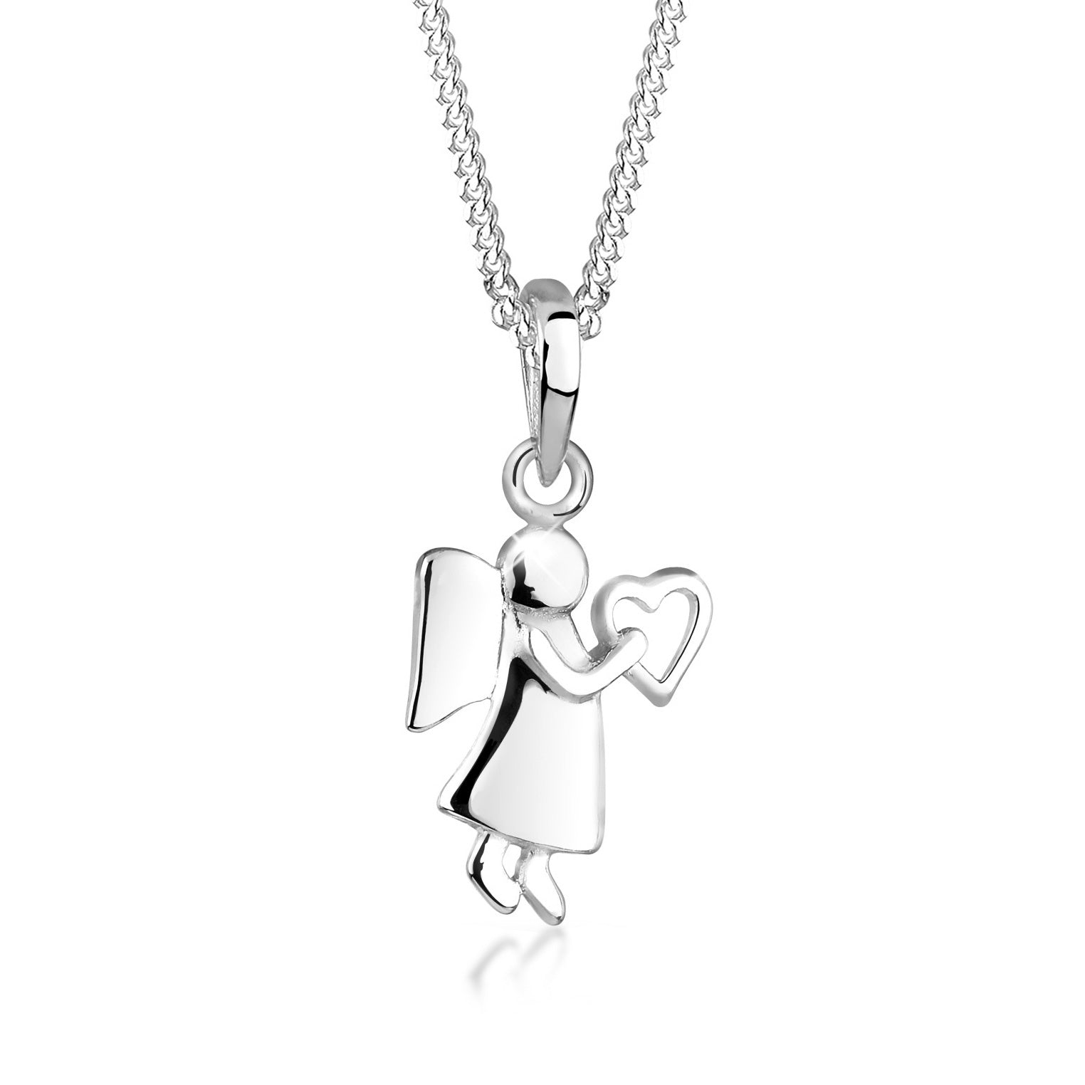Silber - Elli | Halskette Schutzengel | 925er Sterling Silber