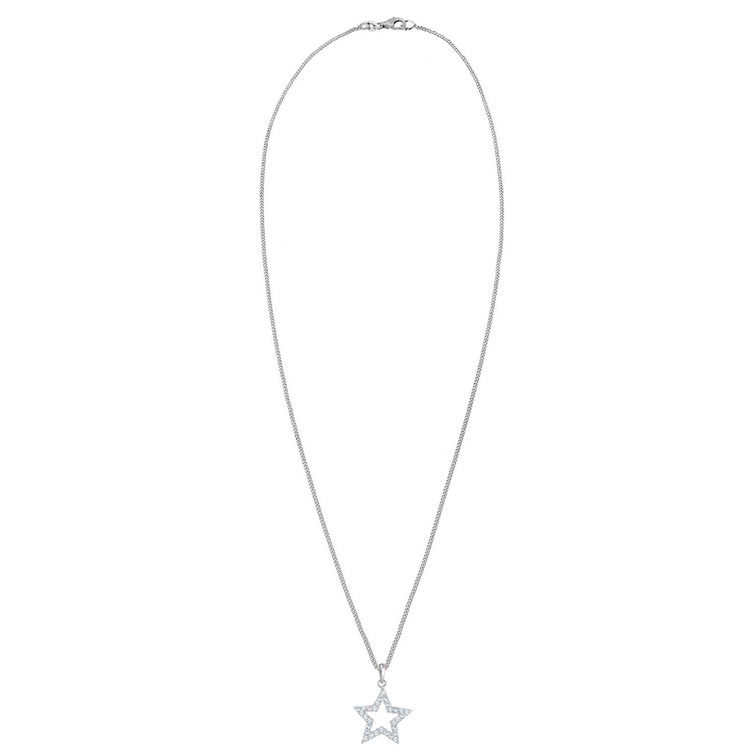 Weiß - Elli | Halskette Astro | Kristall ( Weiß ) | 925er Sterling Silber