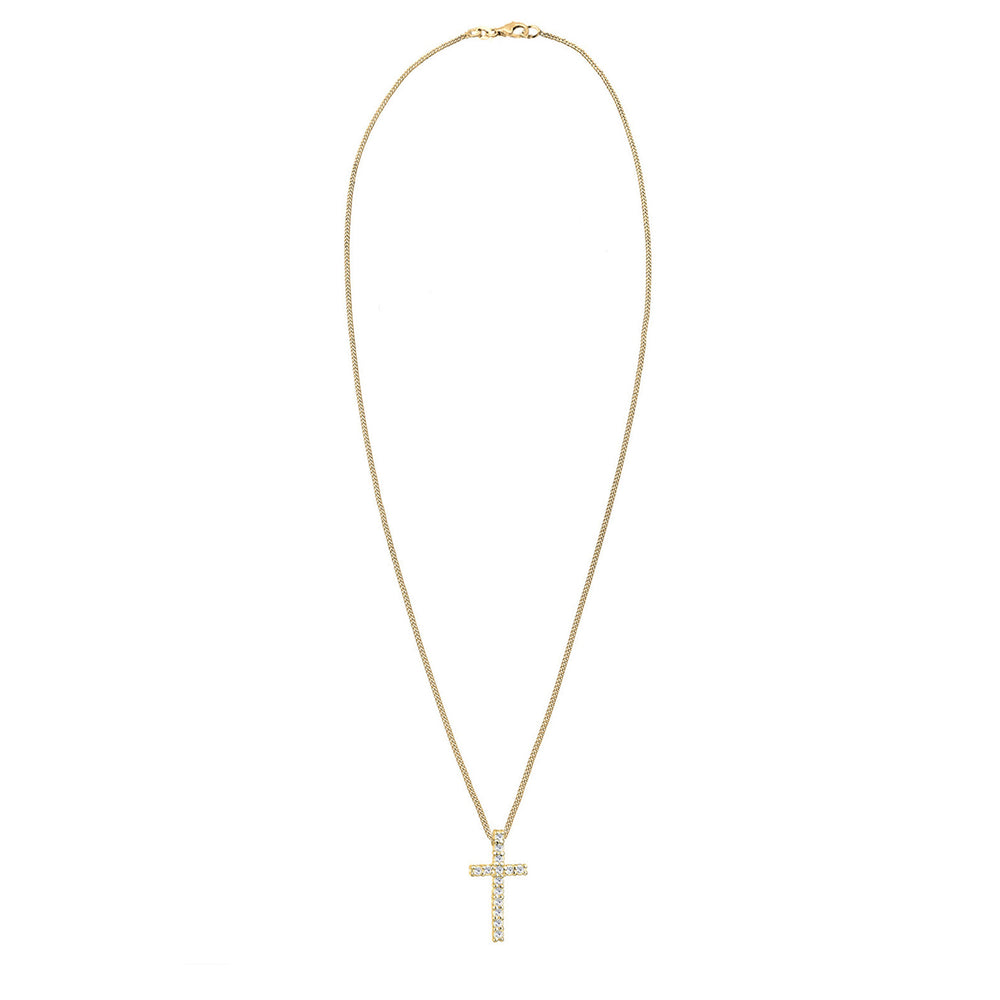 Necklace Cross | Crystals (White)