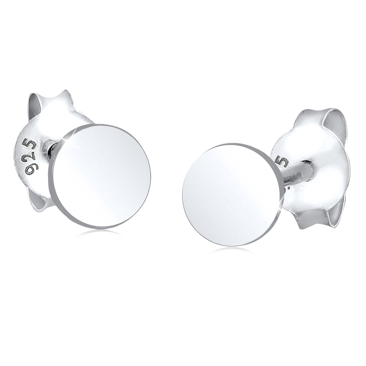 Silber - Elli | Ohrstecker Geo Plättchen | 925er Sterling Silber