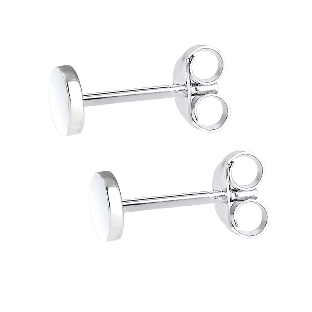 Silber - Elli | Ohrstecker Geo Plättchen | 925er Sterling Silber