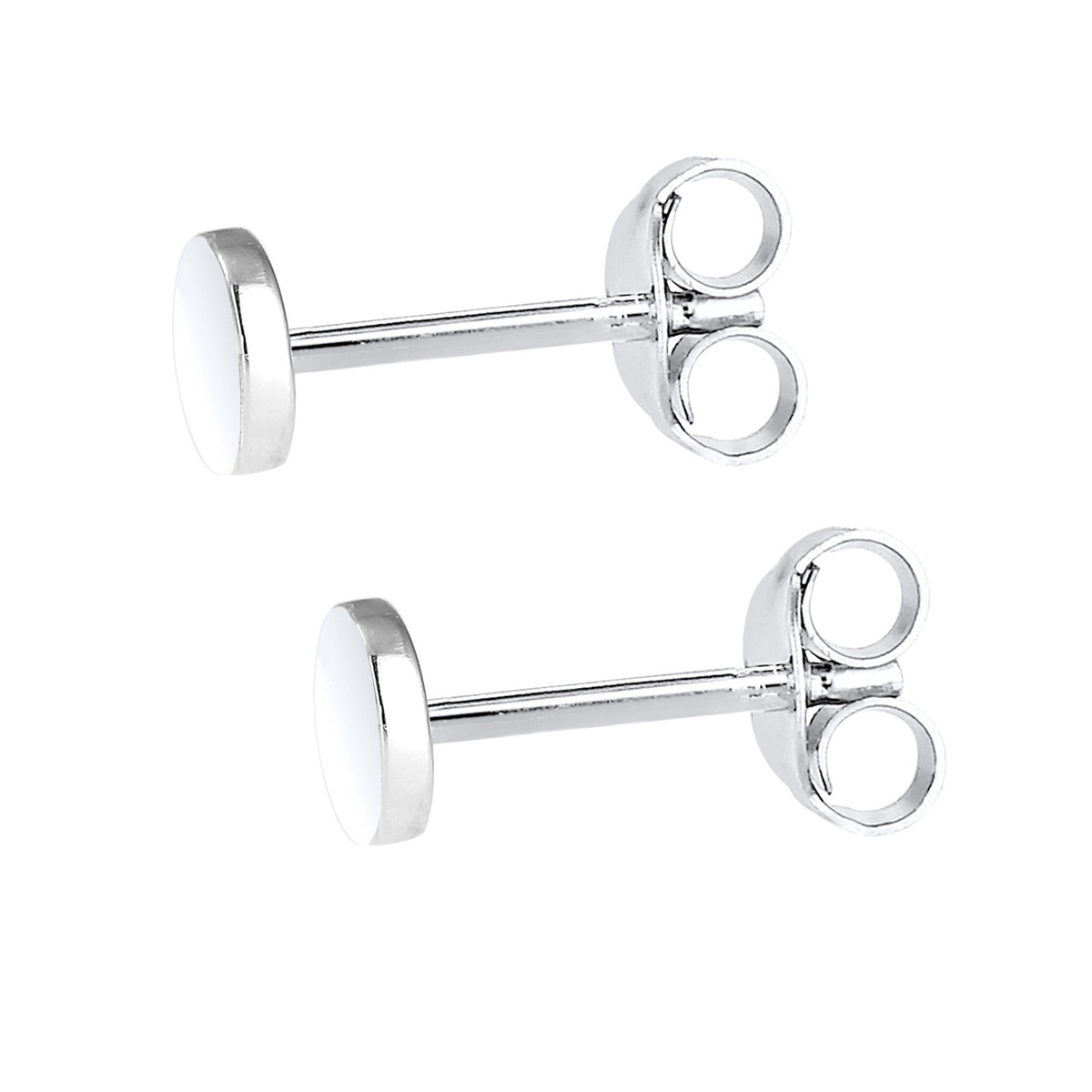 Silber - Elli | Ohrstecker Geo Plättchen | 925er Sterling Silber