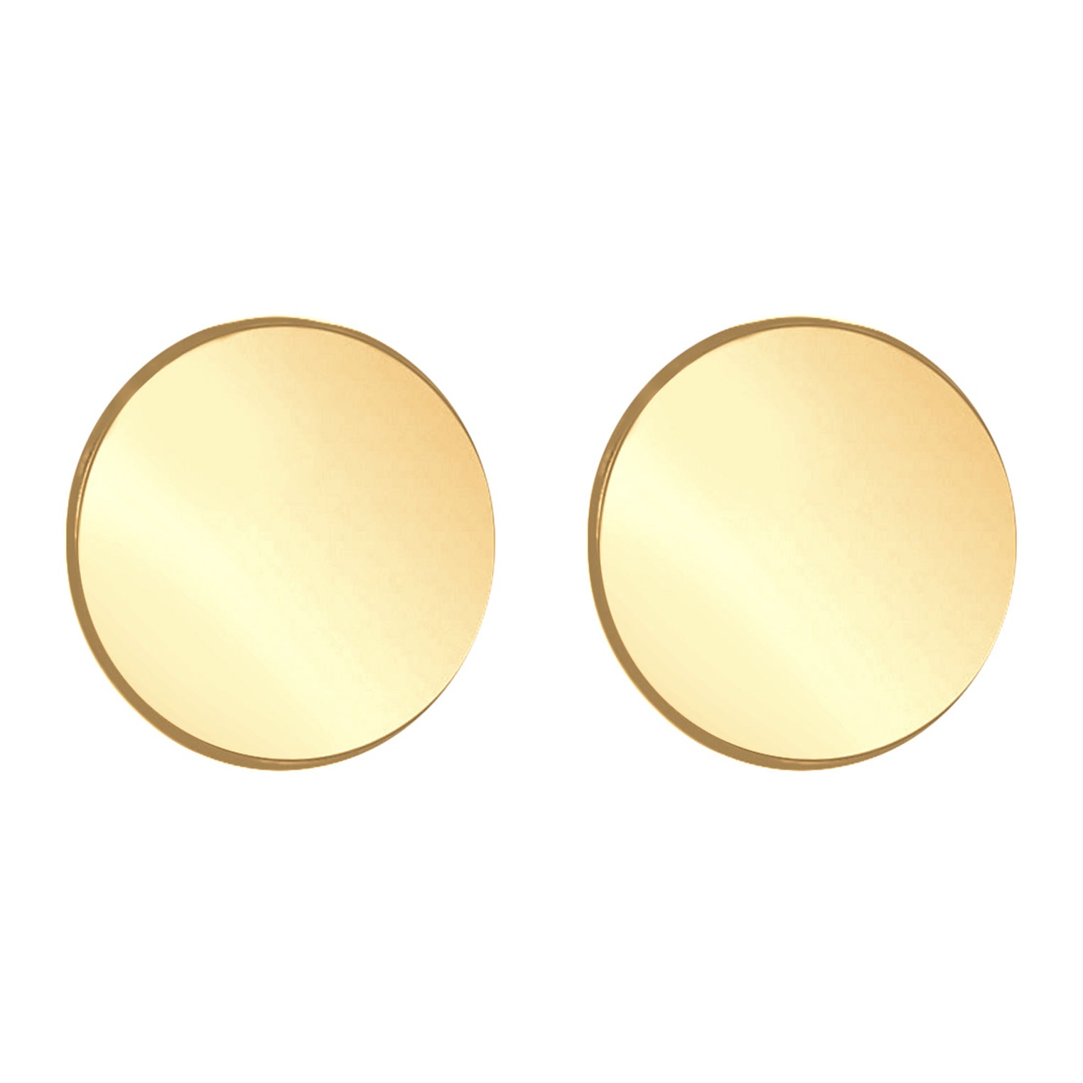 Gold - Elli | Ohrstecker Geo Kreis | 925 Sterling Silber
