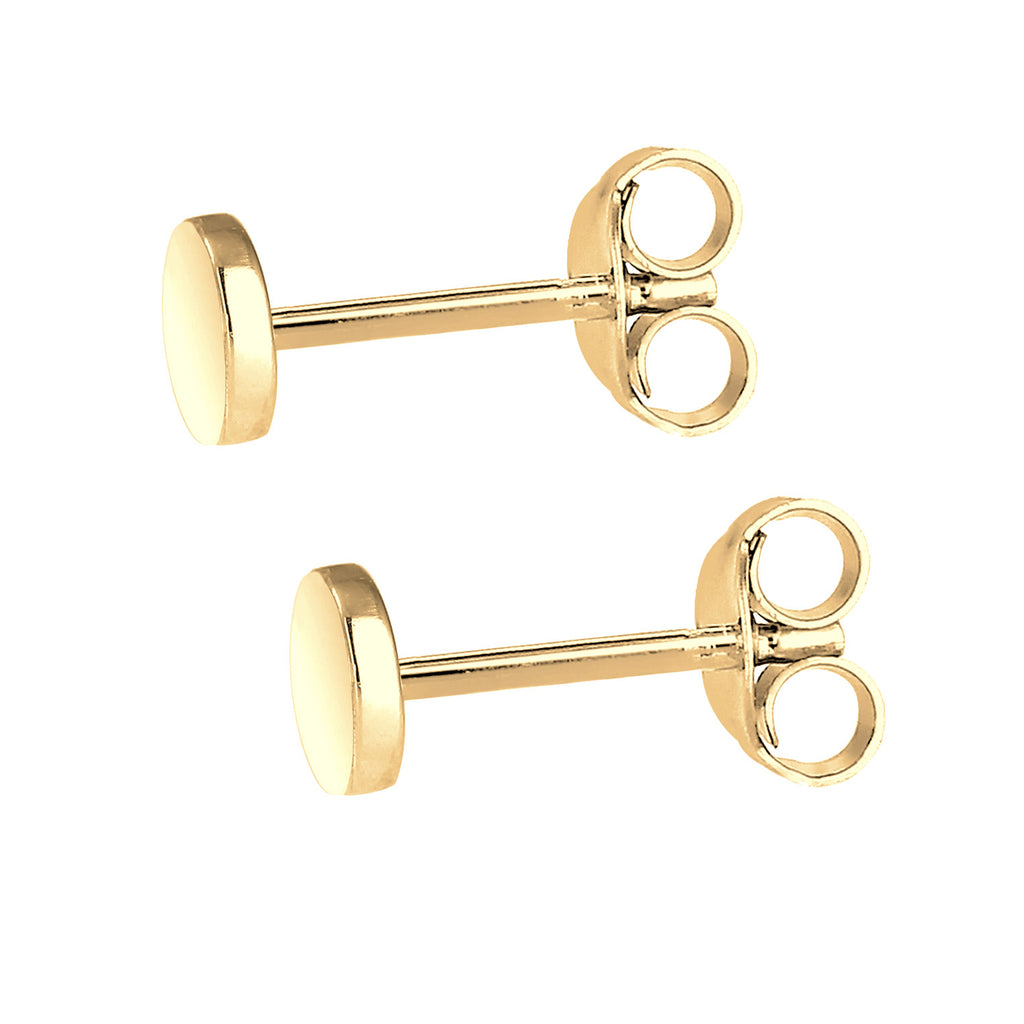 Gold - Elli | Ohrstecker Geo Kreis | 925 Sterling Silber