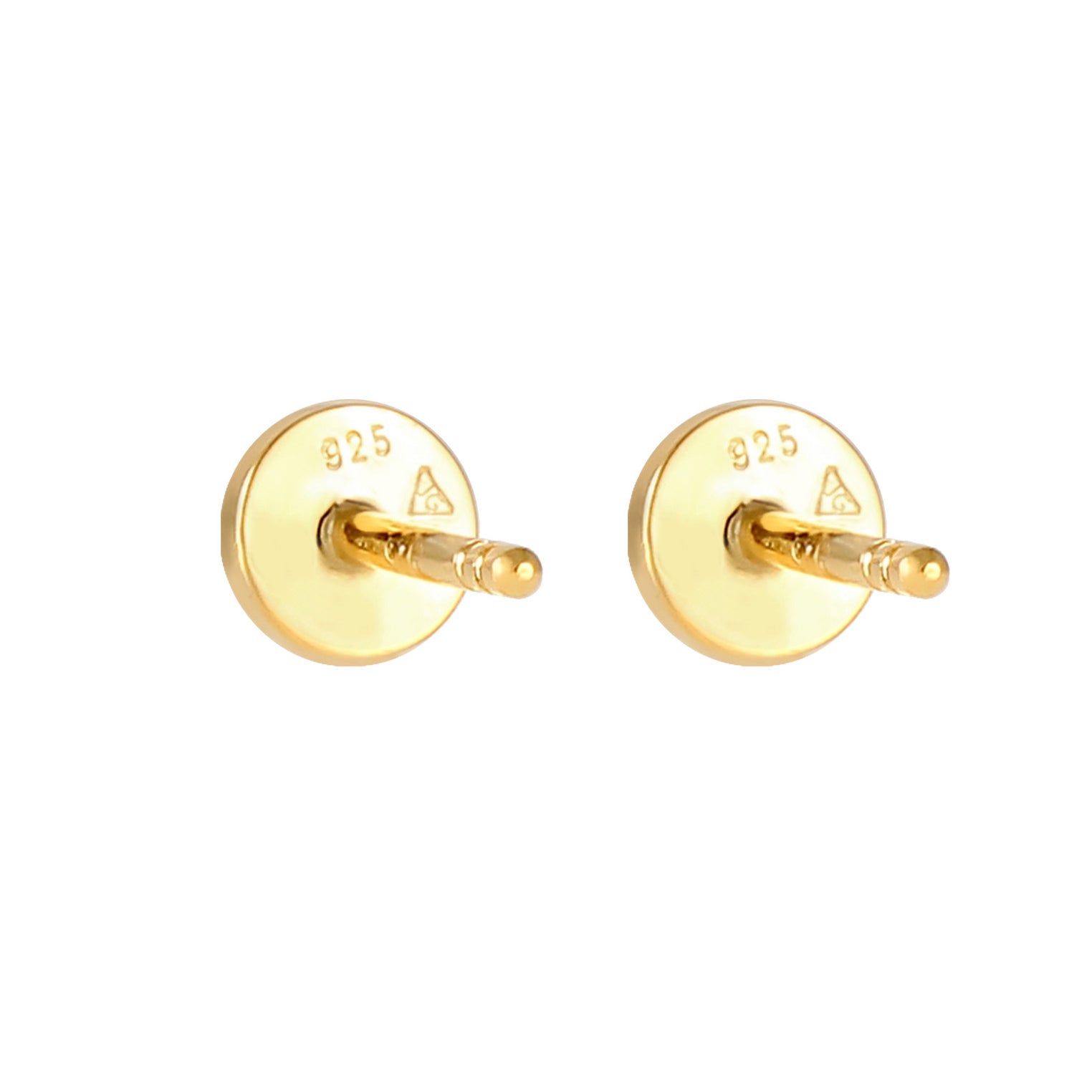 Gold - Elli | Ohrstecker Geo Kreis | 925 Sterling Silber