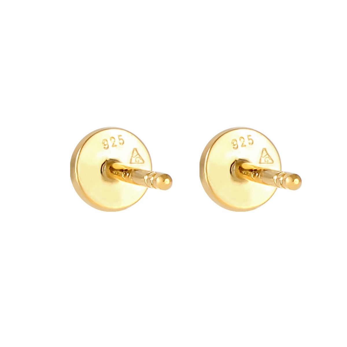 Gold - Elli | Ohrstecker Geo Kreis | 925 Sterling Silber