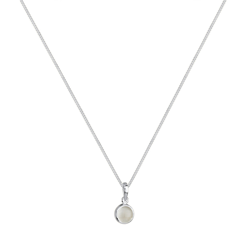 Weiß - Elli | Halskette | Mondstein (Weiß) | 925er Sterling Silber