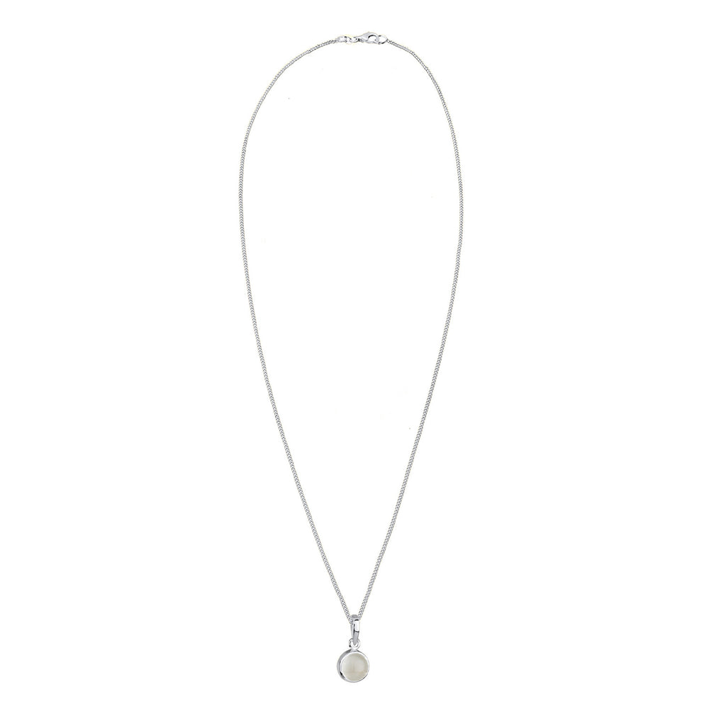Weiß - Elli | Halskette | Mondstein (Weiß) | 925er Sterling Silber
