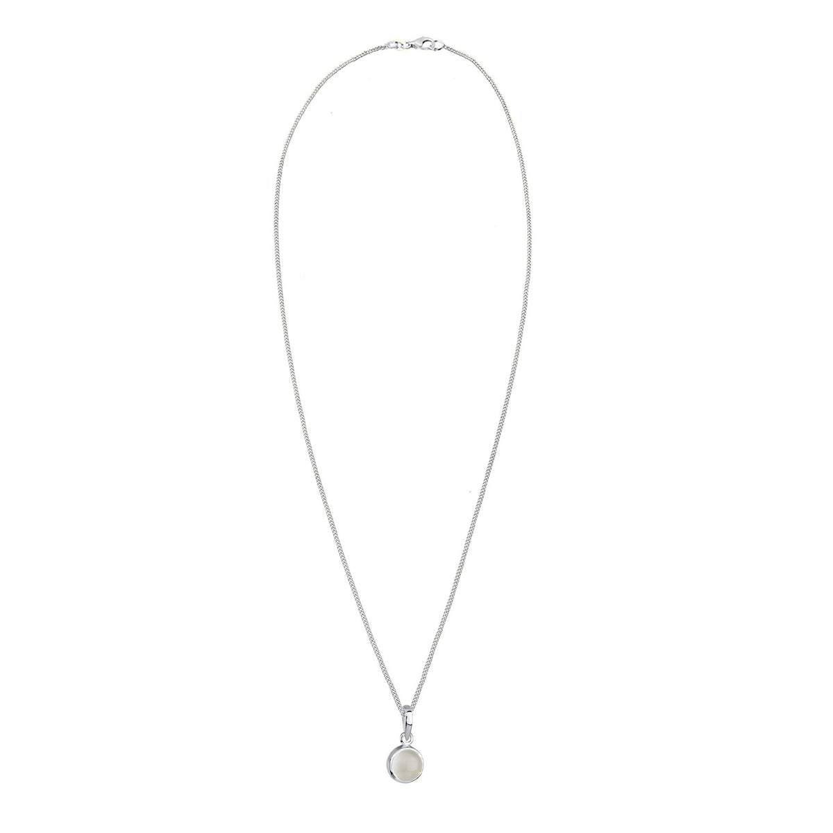 Weiß - Elli | Halskette | Mondstein (Weiß) | 925er Sterling Silber
