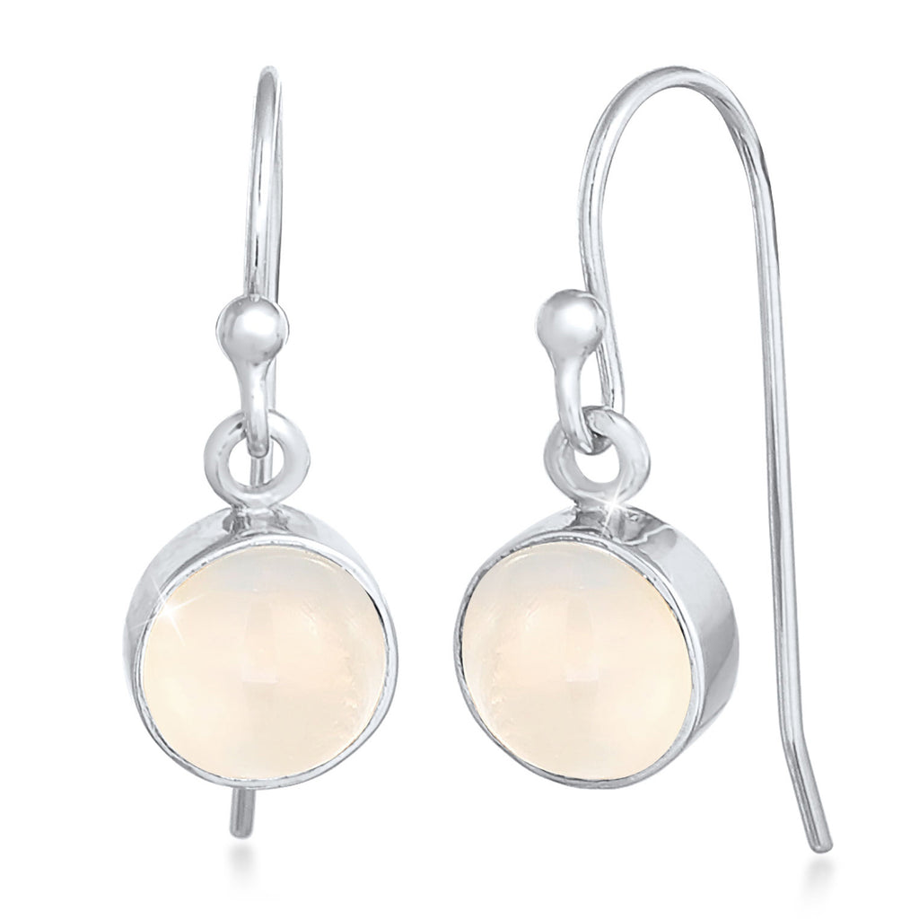Weiß - Elli | Ohrhänger | Mondstein ( Weiß ) | 925er Sterling Silber