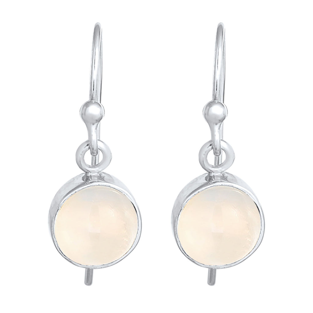 Weiß - Elli | Ohrhänger | Mondstein ( Weiß ) | 925er Sterling Silber