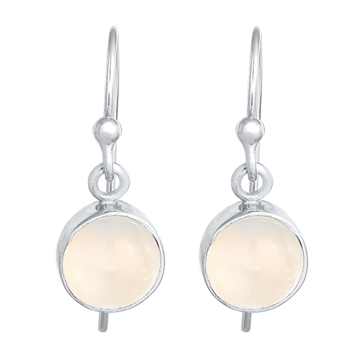 Weiß - Elli | Ohrhänger | Mondstein ( Weiß ) | 925er Sterling Silber