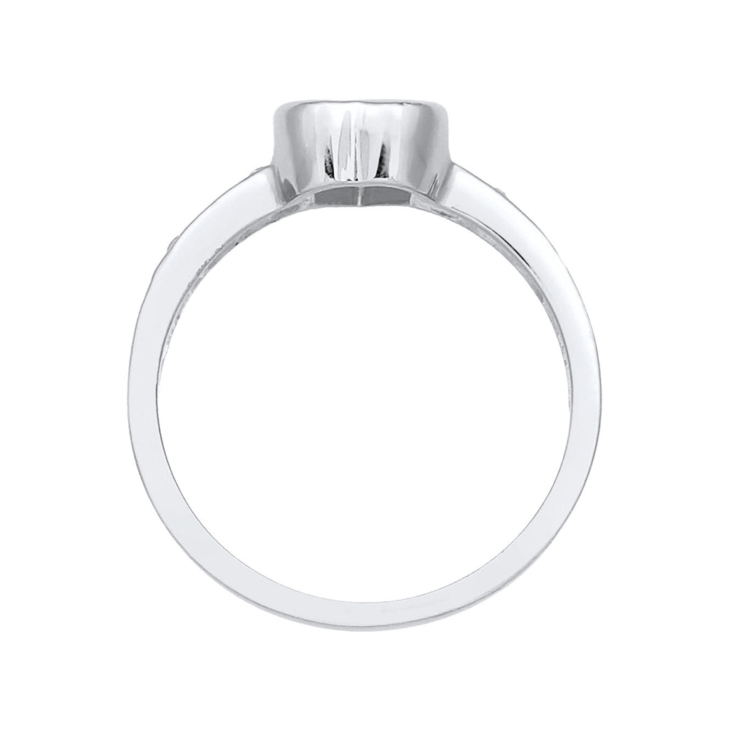 Silber - Elli | Ring Herz | Zirkonia ( Weiß ) | 925er Sterling Silber