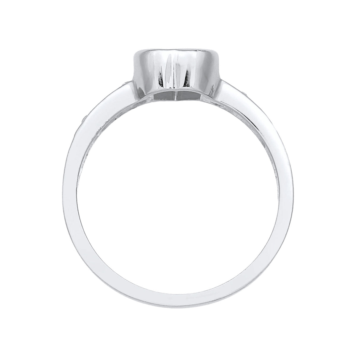 Silber - Elli | Ring Herz | Zirkonia ( Weiß ) | 925er Sterling Silber