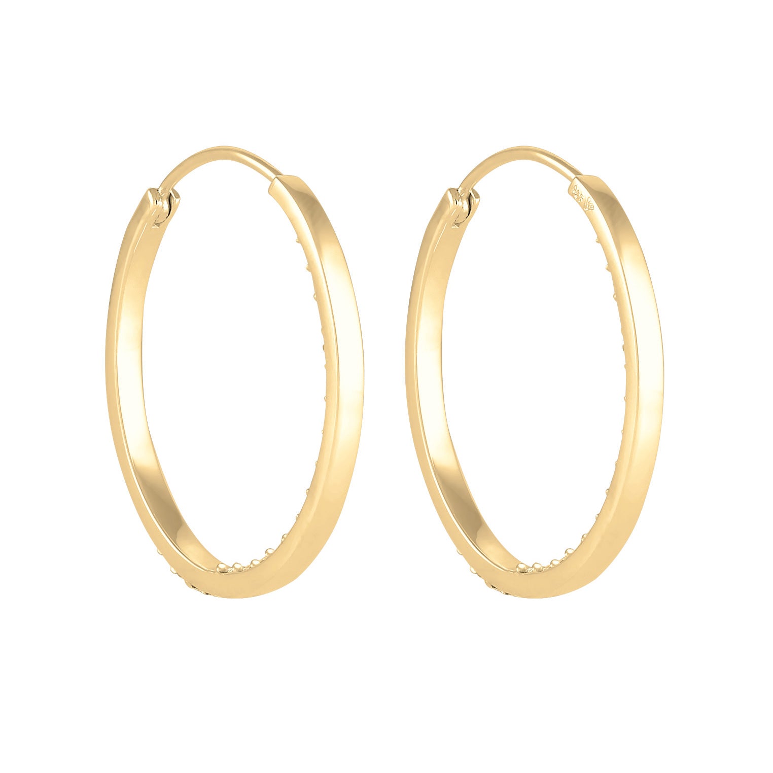 Gold - Elli | Creole | Mit Kristallen von Swarovski® (Weiß) | 925 Sterling Silber vergoldet