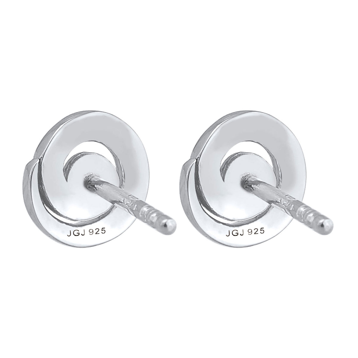 Silber - Elli | Ohrstecker Spirale | Mit Kristallen von Swarovski® (Weiß) | 925er Sterling Silber