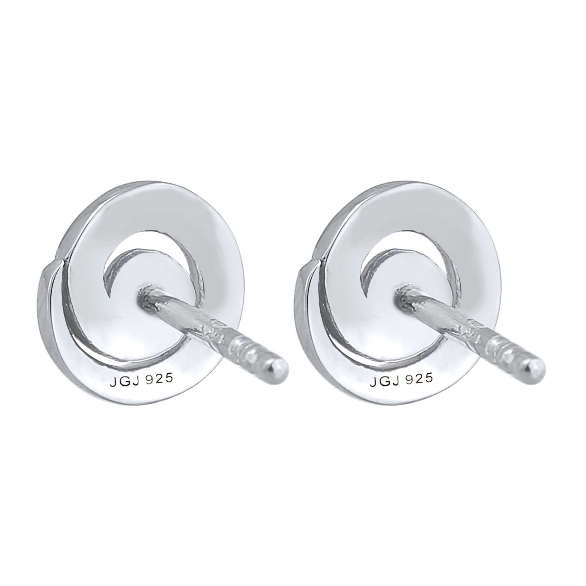 Silber - Elli | Ohrstecker Spirale | Mit Kristallen von Swarovski® (Weiß) | 925er Sterling Silber