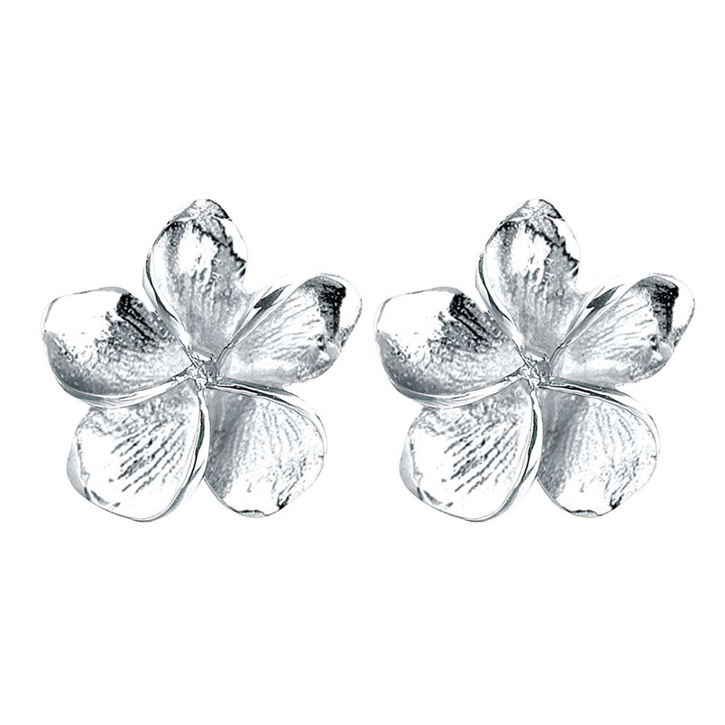 Silber - Elli | Ohrstecker Frangipani Blüte | 925er Sterling Silber