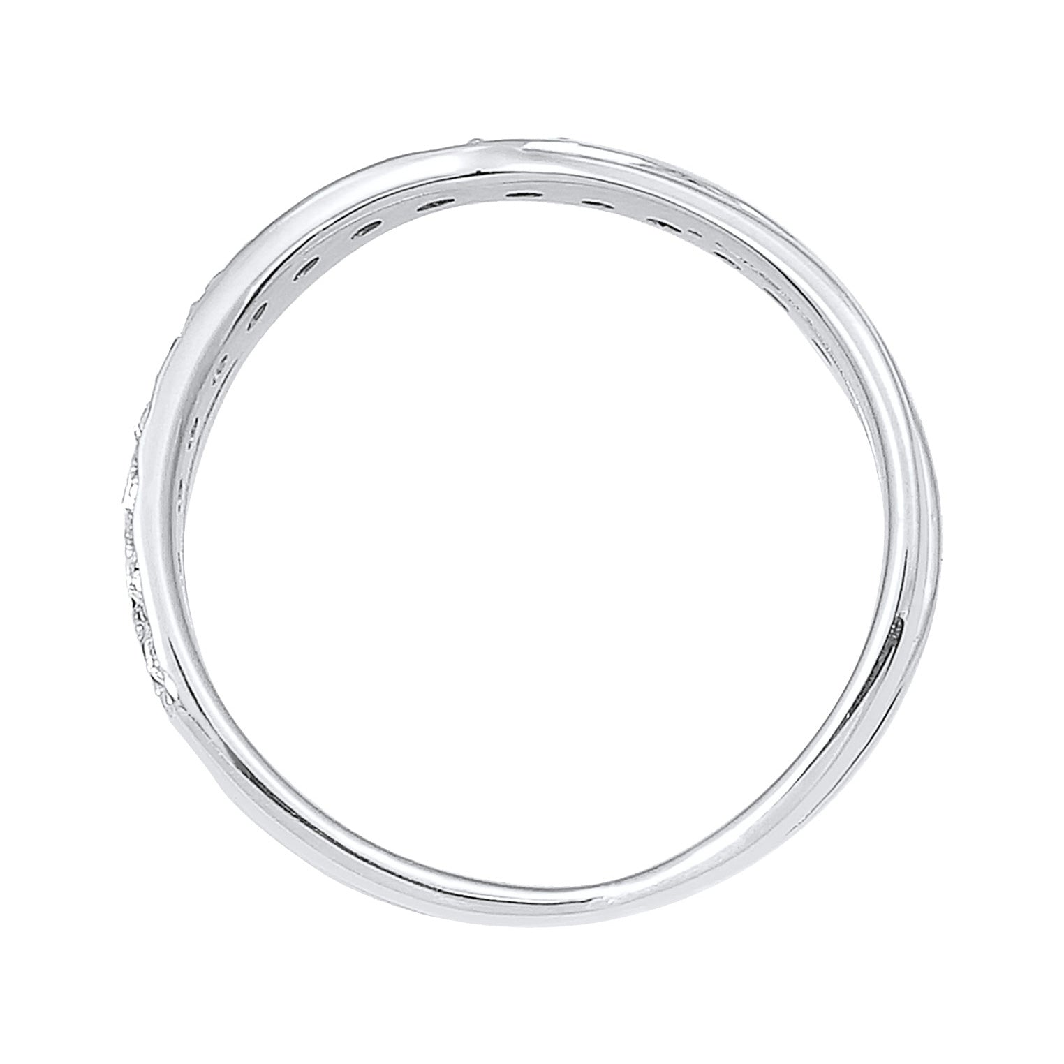 Silber - Elli | Wickelring | Kristall ( Weiß ) | 925er Sterling Silber