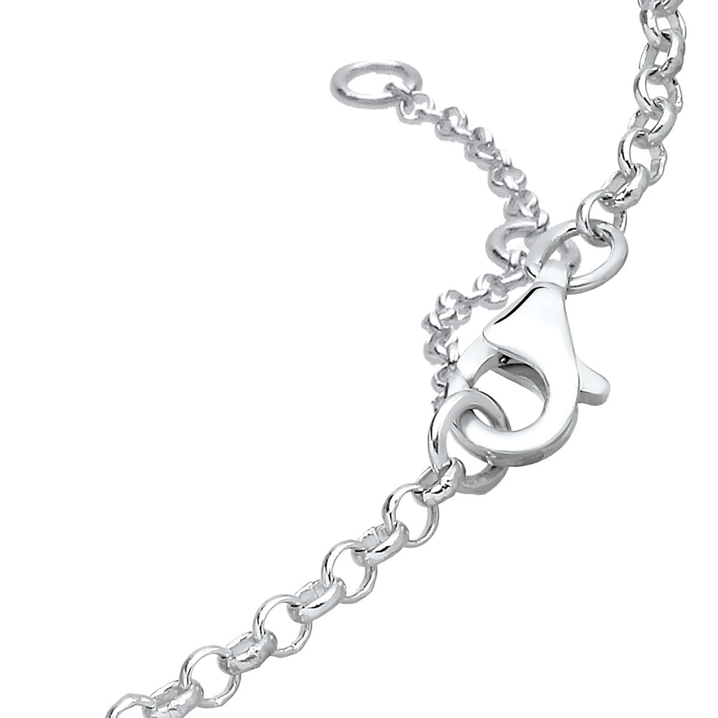 Silber - Elli | Armband Kugel | Mit Kristallen von Swarovski® (Weiß) | 925er Sterling Silber