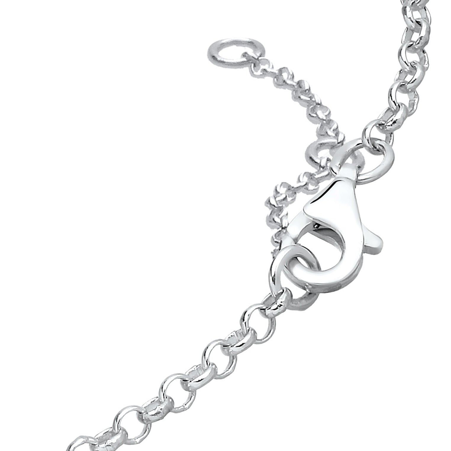 Silber - Elli | Armband Kugel | Mit Kristallen von Swarovski® (Weiß) | 925er Sterling Silber