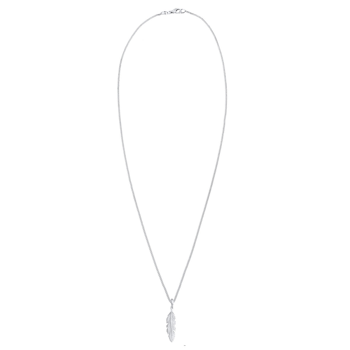 Silber - Elli | Halskette Feder | 925er Sterling Silber