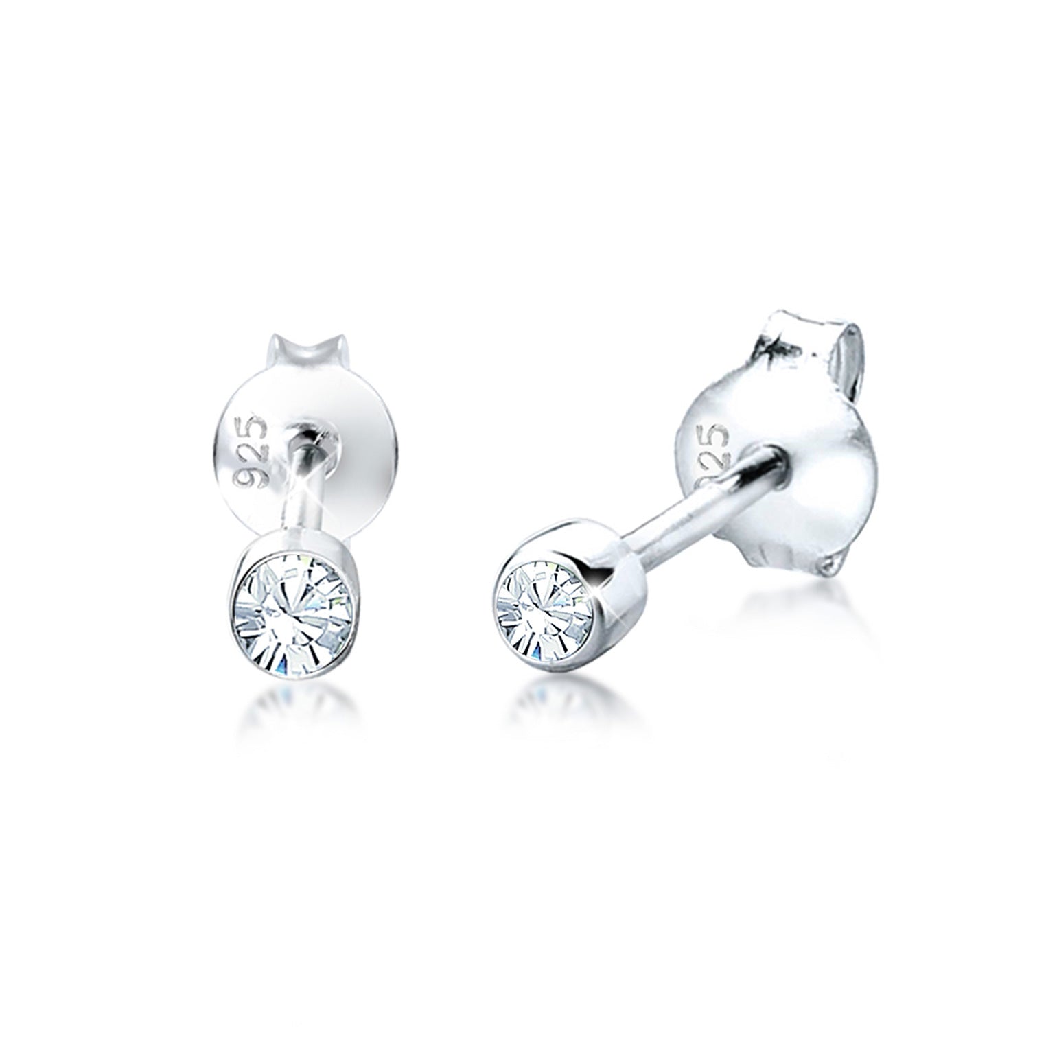 Weiß - Elli | Ohrring | Mit Kristallen von Swarovski® (Weiß) | 925er Sterling Silber