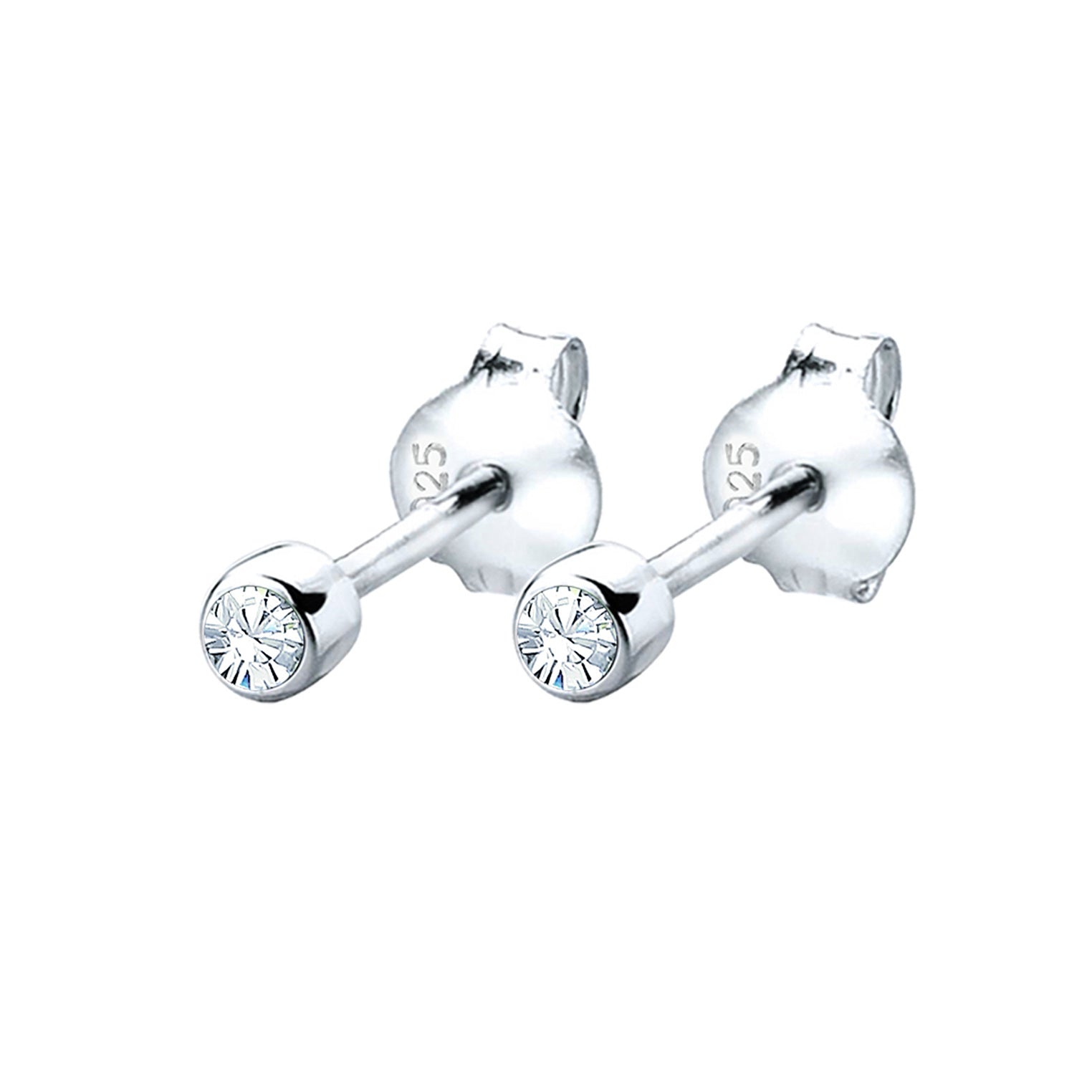 Weiß - Elli | Ohrring | Mit Kristallen von Swarovski® (Weiß) | 925er Sterling Silber