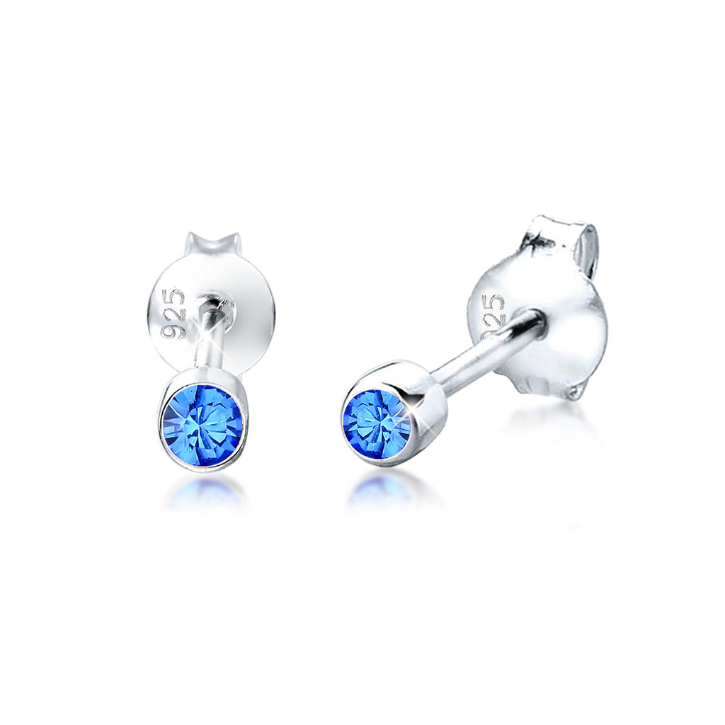 Hellblau - Elli | Ohrring | Kristall ( Blau ) | 925er Sterling Silber