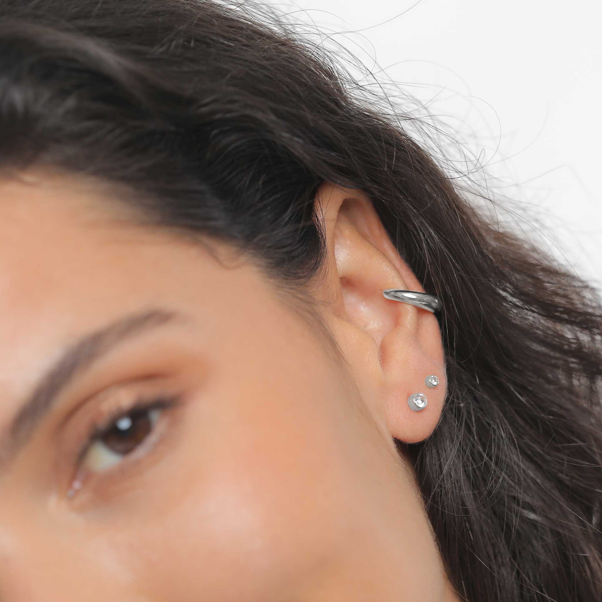 Silber - Elli | Ohrringset Basic | Mit Kristallen von Swarovski® (Weiß) | 925er Sterling Silber