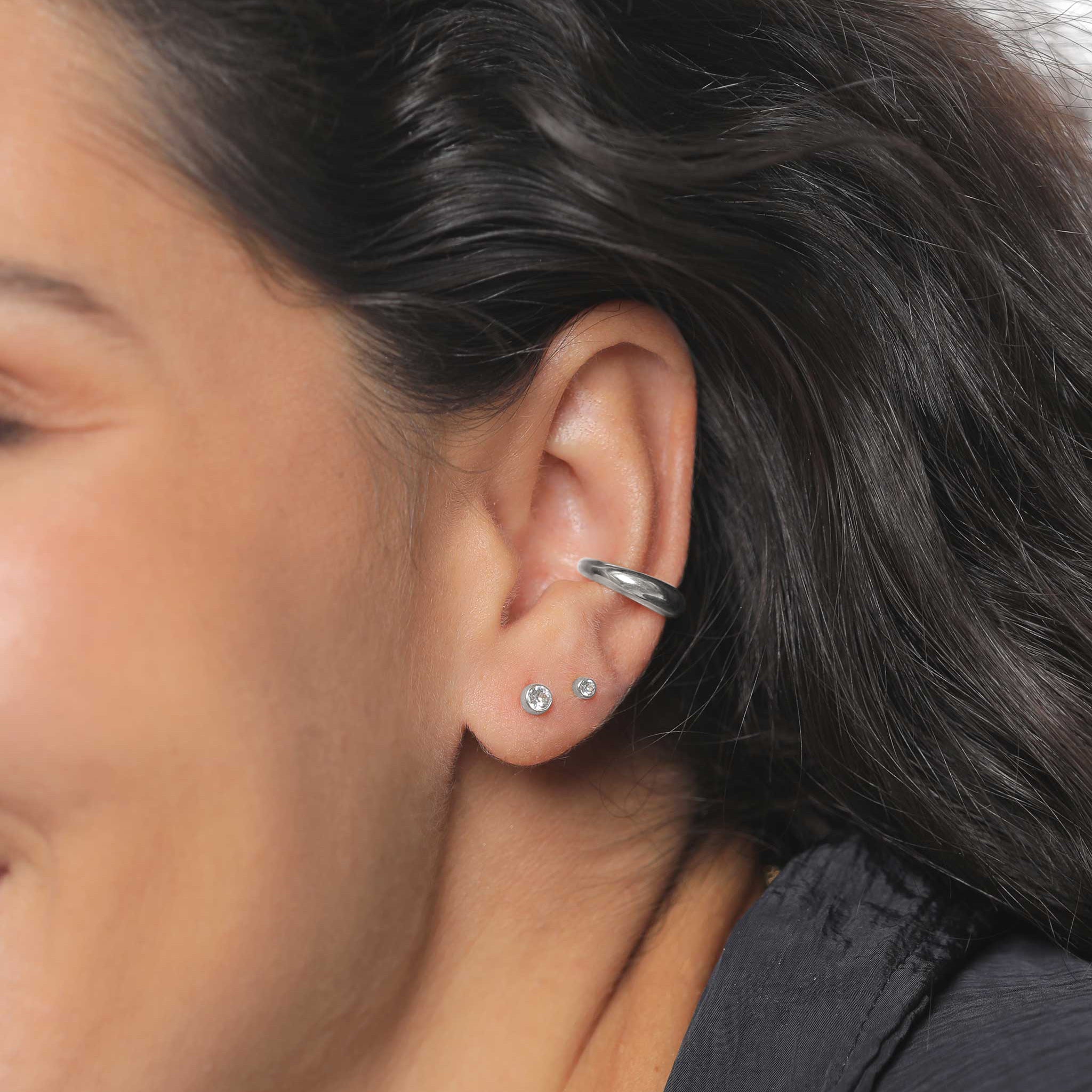 Silber - Elli | Ohrringset Basic | Mit Kristallen von Swarovski® (Weiß) | 925er Sterling Silber