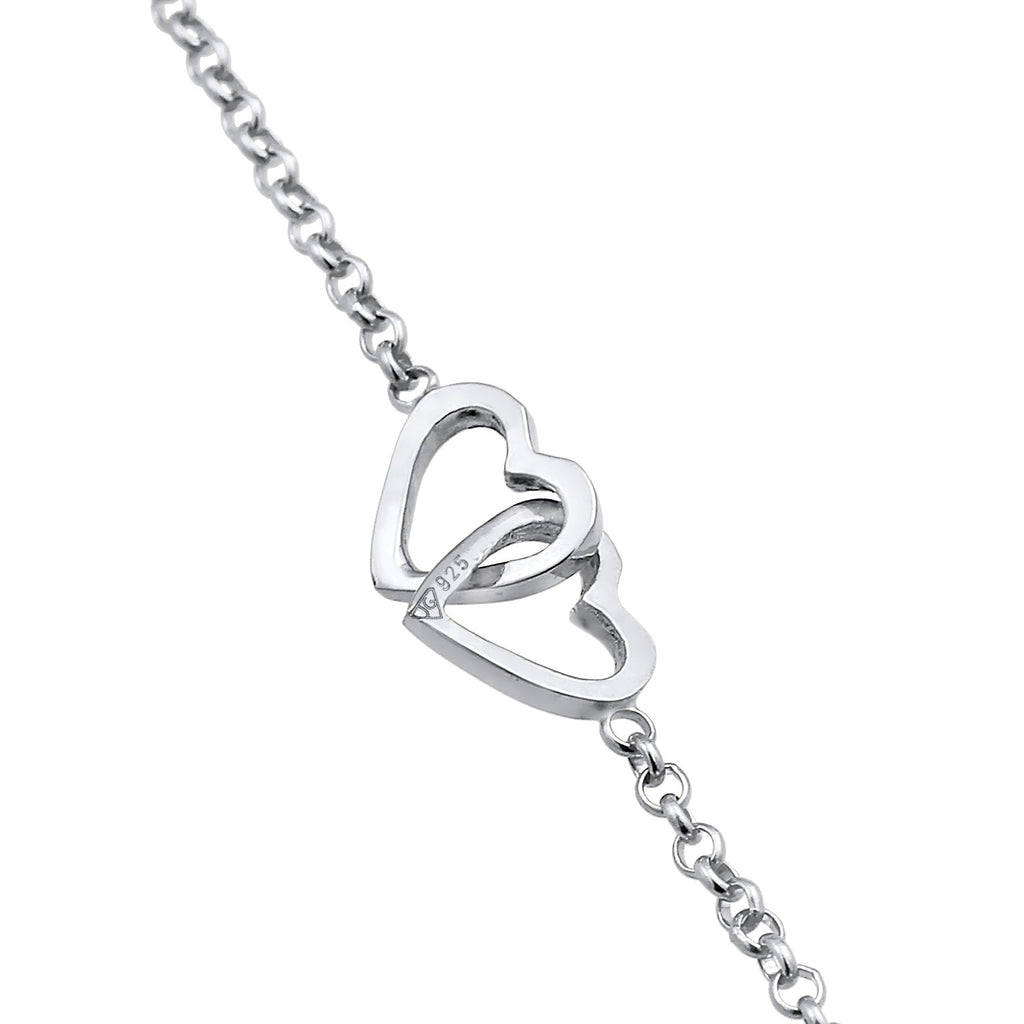Silber - Elli | Fußkettchen Herz | 925er Sterling Silber