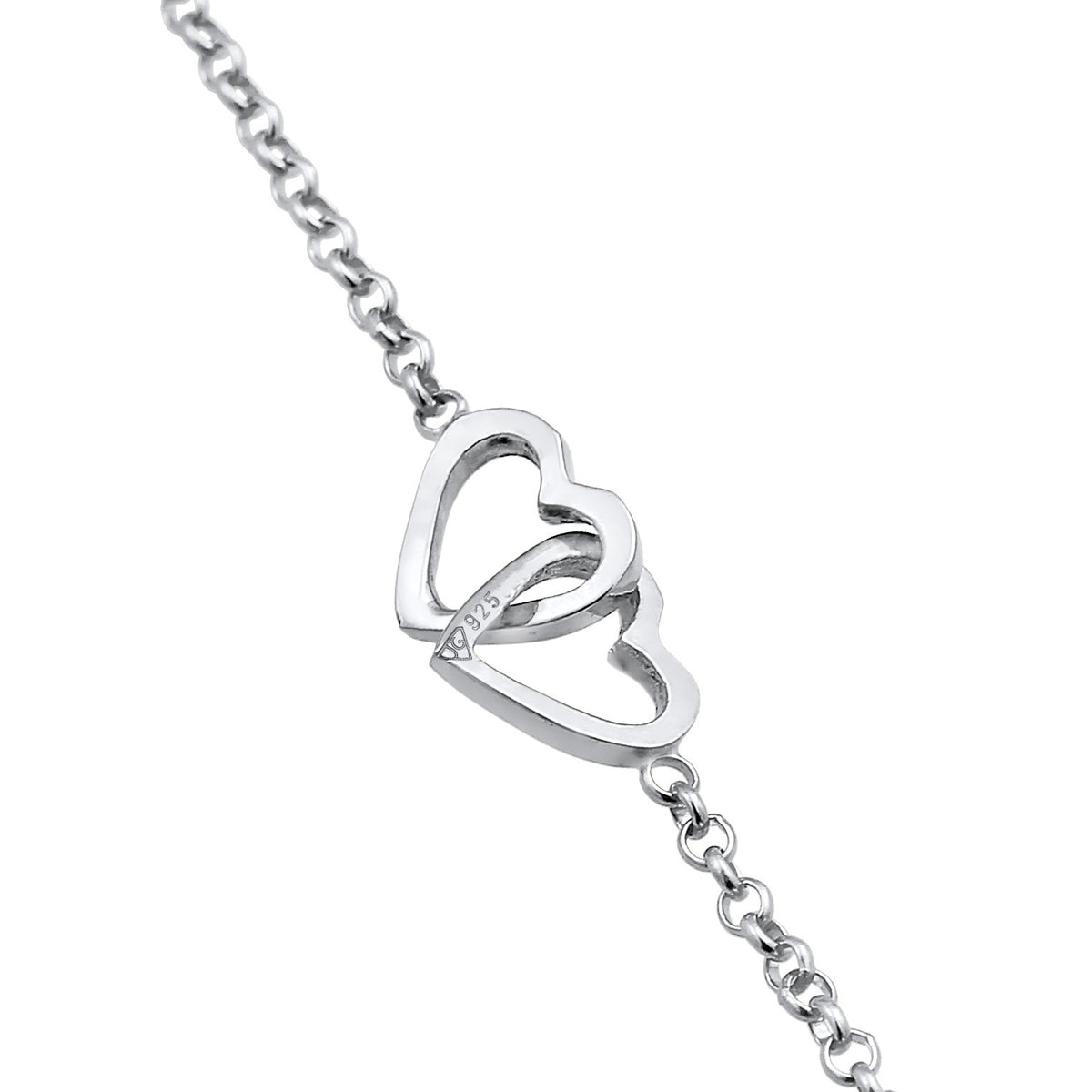Silber - Elli | Fußkettchen Herz | 925er Sterling Silber