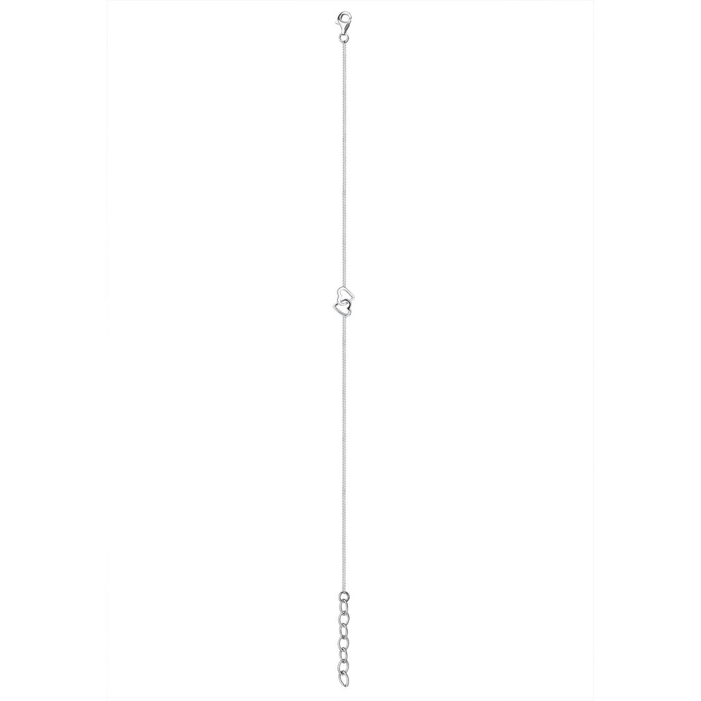 Silber - Elli | Fußkettchen Herz | 925er Sterling Silber