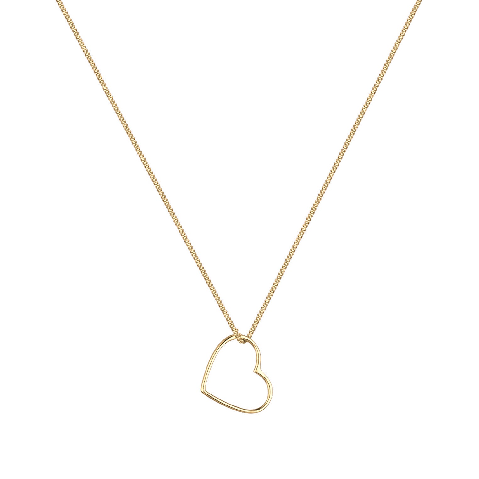 Gold - Elli | Halskette Herz Fein | 925 Sterling Silber vergoldet