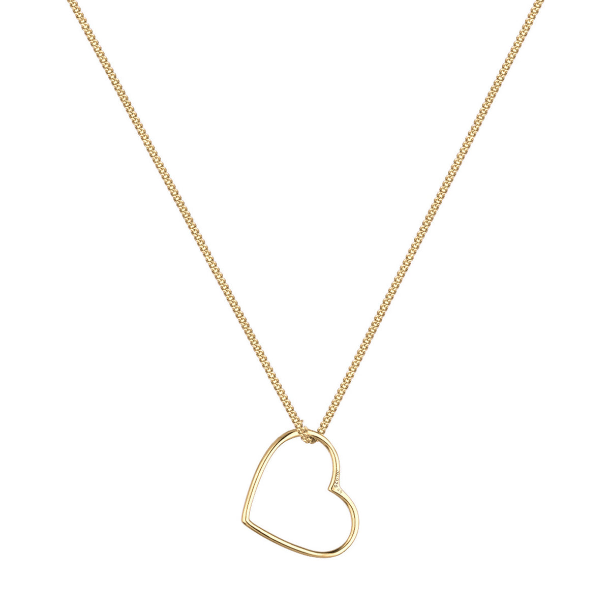 Gold - Elli | Halskette Herz Fein | 925 Sterling Silber vergoldet