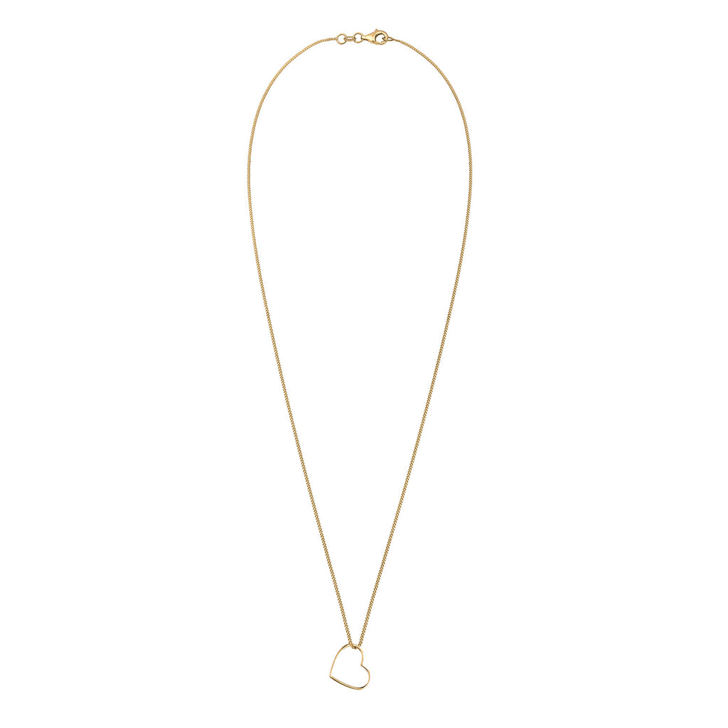 Gold - Elli | Halskette Herz Fein | 925 Sterling Silber vergoldet