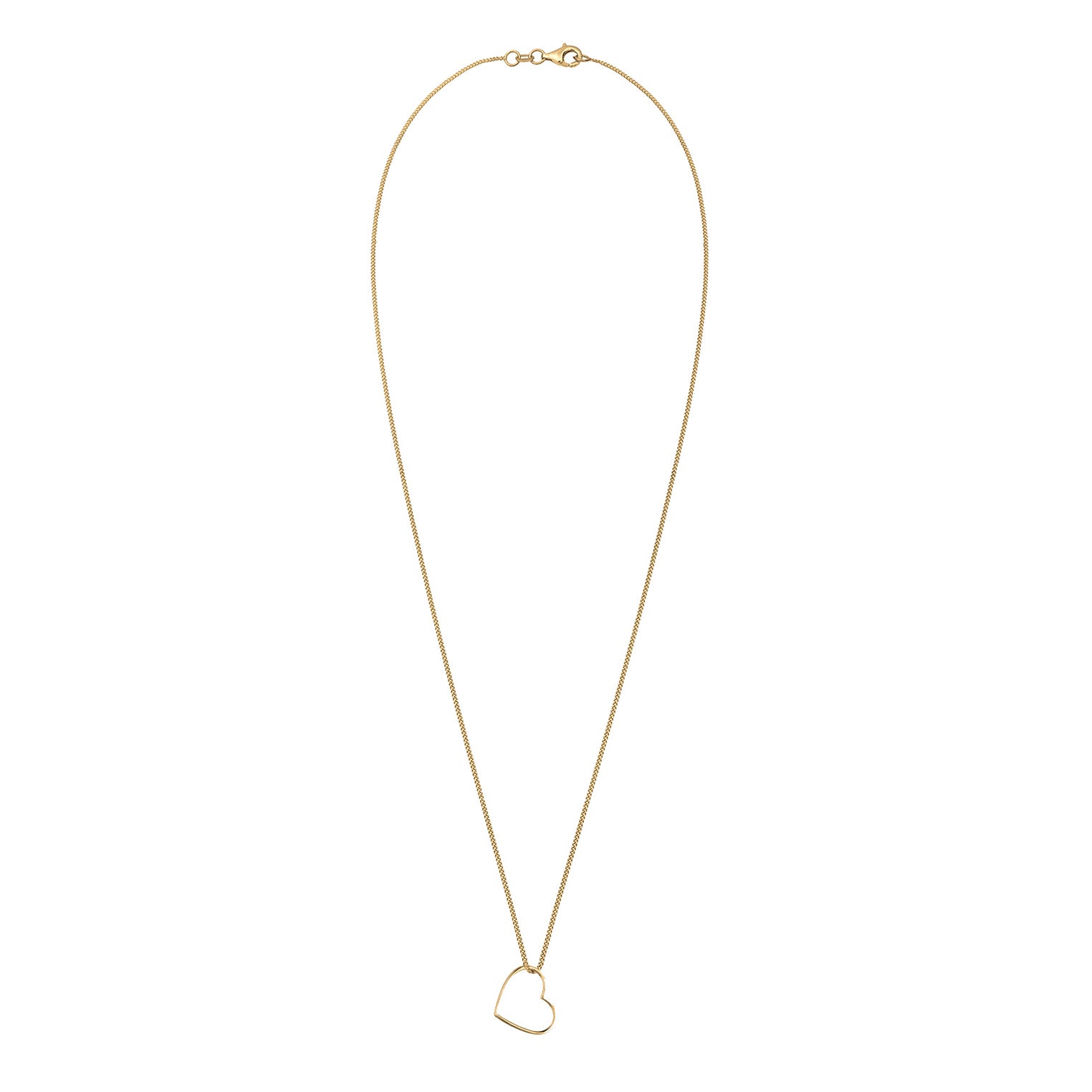 Gold - Elli | Halskette Herz Fein | 925 Sterling Silber vergoldet