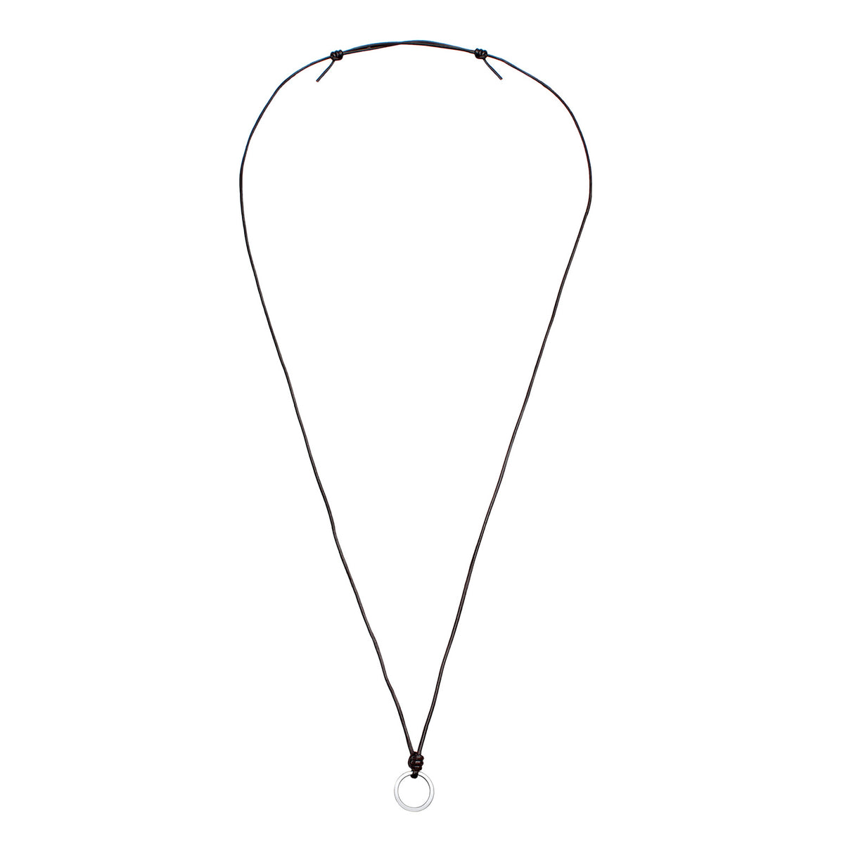 Schwarz - Elli | Charmträger | Leder | 925er Sterling Silber