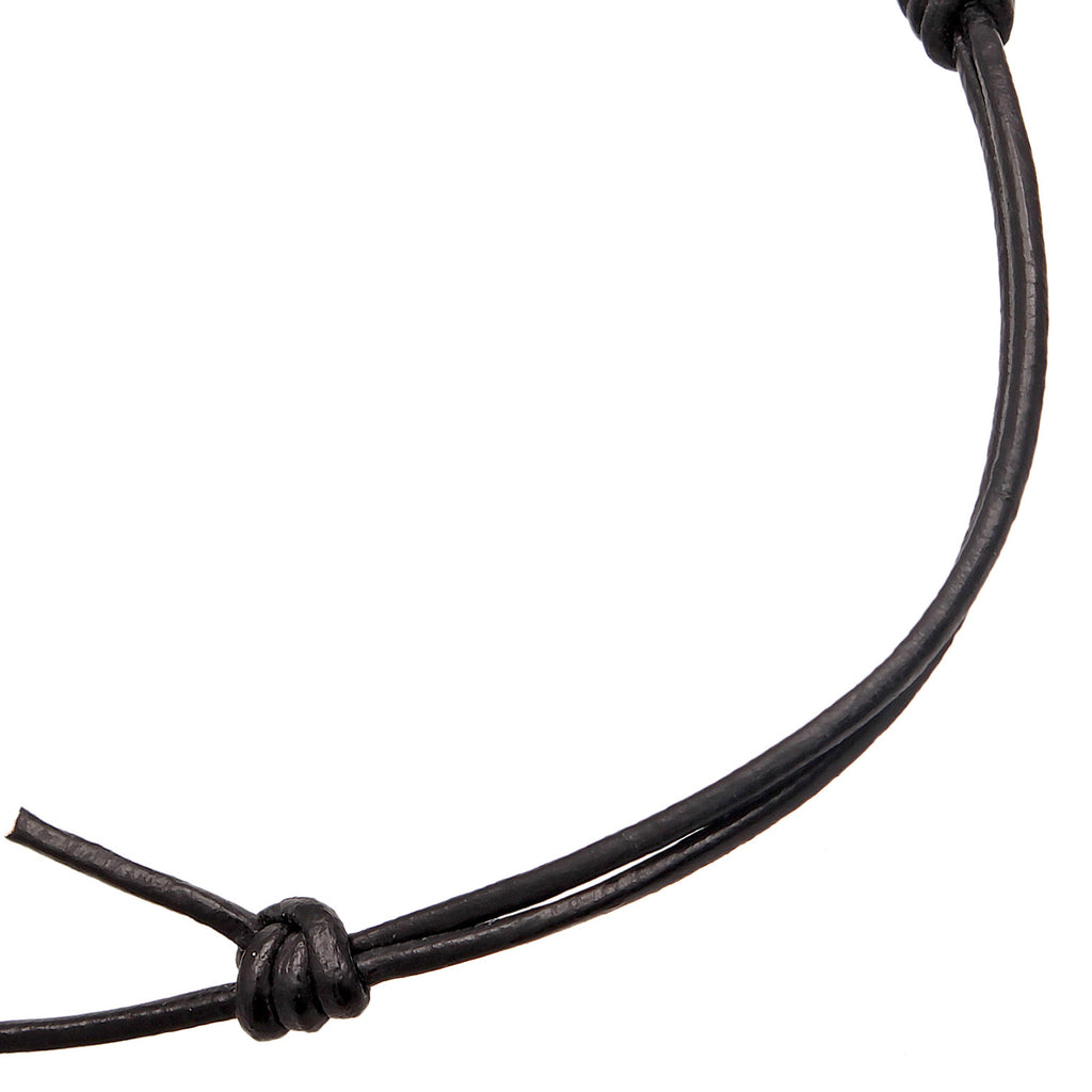 Schwarz - Elli | Charmträger | Leder | 925er Sterling Silber