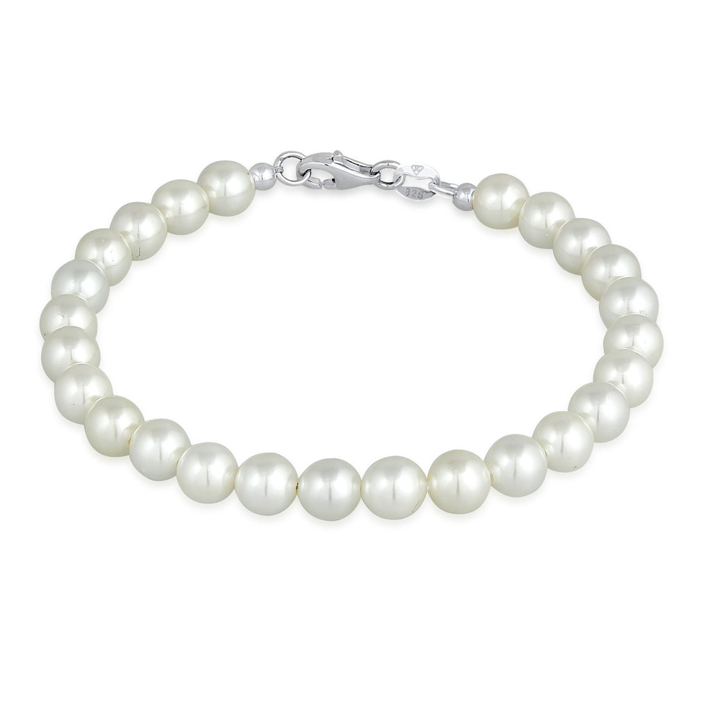 Weiß - Elli | Armband | Perle | 925er Sterling Silber